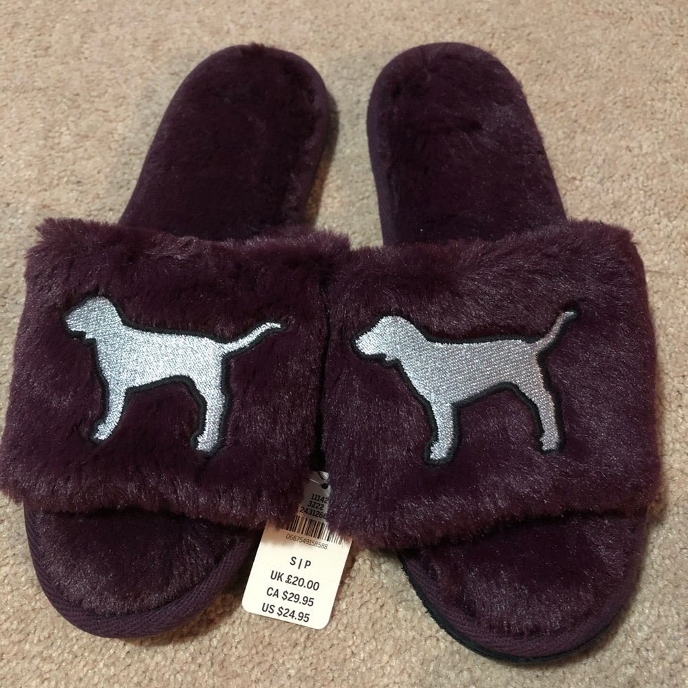 Fuzzy slippers from Pink/Victoria secret